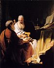 Rembrandt Two Old Men Disputing painting